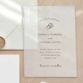 Minimalistisches Horseshoe | Rustikale Hochzeit Acryleinladungen