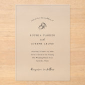 Minimalistisches Horseshoe | Rustikale Hochzeit Acryleinladungen (Vorderseite)