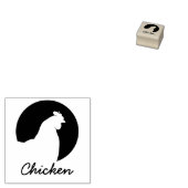 Minimalistisches Hühnchen Gummistempel (Stempel)