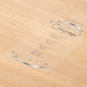 Minimalistisches Hygge Schwarz-weißes Weihnachts-P Acryleinladungen (Ablage )