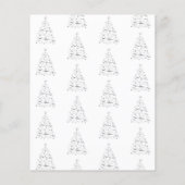 Minimalistisches Hygge Schwarz-weißes Weihnachtsme (Rückseite)