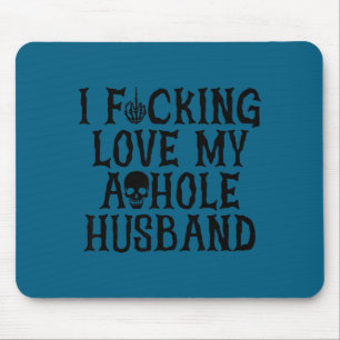 Minimalistisches 'Ich liebe meinen Mann'-witziges Mousepad