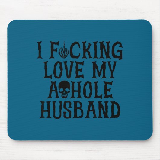Minimalistisches 'Ich liebe meinen Mann'-witziges Mousepad (Vorne)