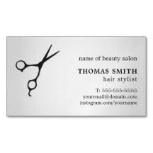 Minimalistisches Imitat-Silber-Schwarzes Scissor