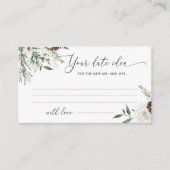 Minimalistisches immergrünes Date Nacht Ideen. Dat Begleitkarte (Vorderseite)