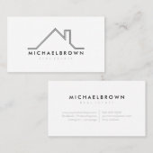 Minimalistisches Immobilienbüro für moderne Logos Visitenkarte (Vorne/Hinten)