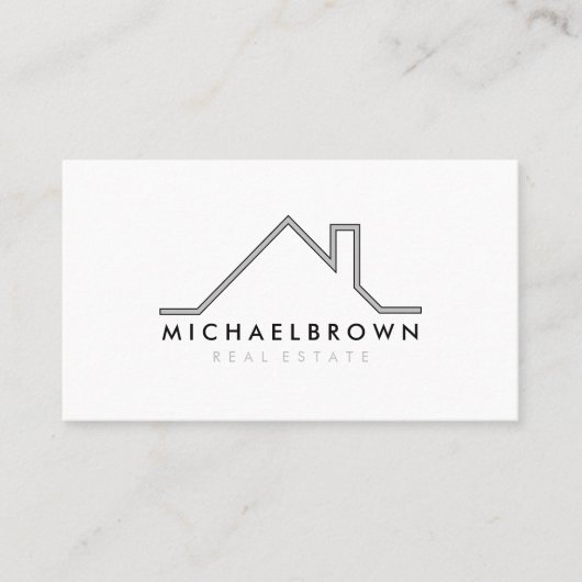 Minimalistisches Immobilienbüro für moderne Logos Visitenkarte (Vorderseite)