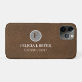 Minimalistisches individuelles Monogramm Case-Mate iPhone Hülle (Rückseite (Horizontal))