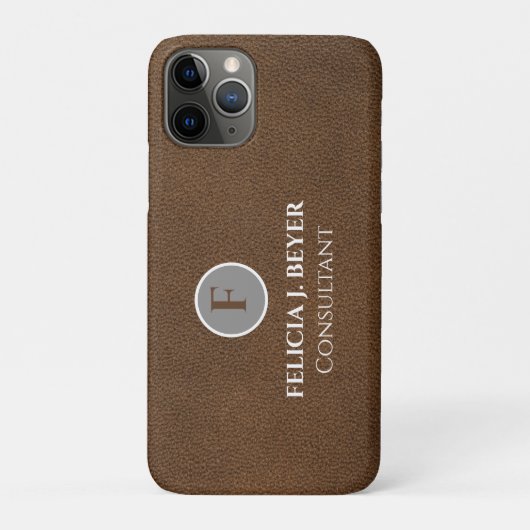 Minimalistisches individuelles Monogramm Case-Mate iPhone Hülle (Rückseite)