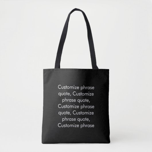 Minimalistisches, individuelles Zitat Monogramm el Tasche (Vorderseite)