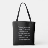 Minimalistisches, individuelles Zitat Monogramm el Tasche (Rückseite)