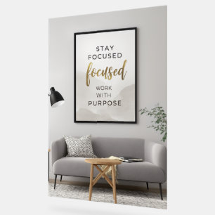 Minimalistisches Inspirationsposter   Modern Neutr Acrylschild