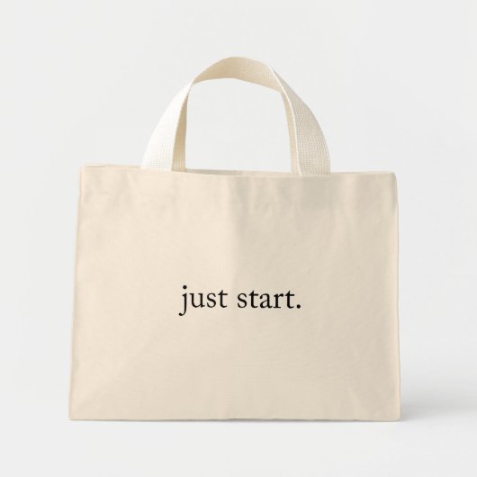Minimalistisches Inspirationszitat Mini Stoffbeutel (Vorne)