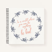 Minimalistisches inspirierendes Zitat Notizblock (Vorderseite)