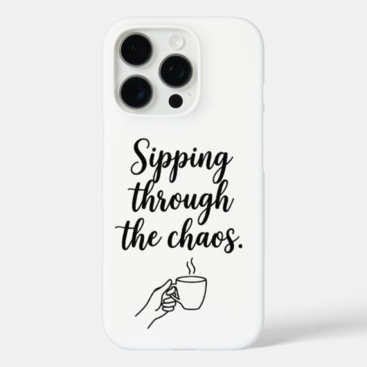 Minimalistisches iPhone-Case mit Kaffeemotto Case-Mate iPhone Hülle (Rückseite)