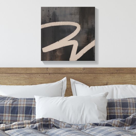 Minimalistisches Italienisch Modernes Abstrakt Leinwanddruck (Insitu (Schlafzimmer))