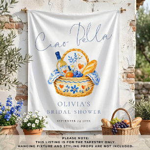 Minimalistisches italienisches Ciao Bella Schild B Wandteppich