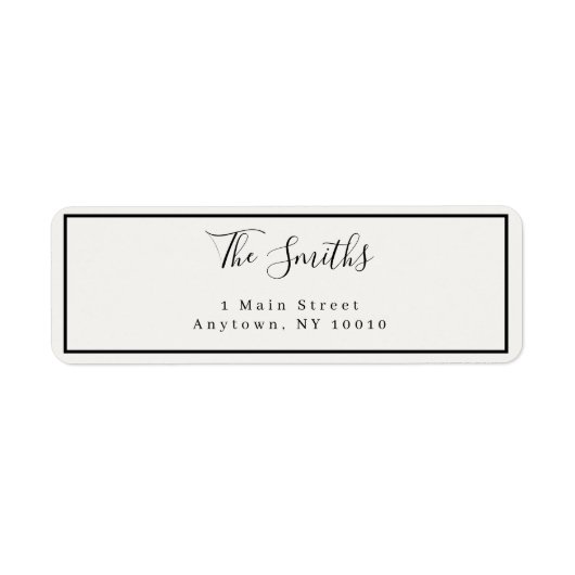 Minimalistisches Ivory Modernes Chic Rücksendesieg (Vorne)