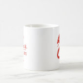 Minimalistisches Jahr der Schlange Chinesisches Ne Kaffeetasse (Mittel)