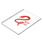 Minimalistisches Jahr der Schlange Chinesisches Ne Notizblock (Linke Seite)