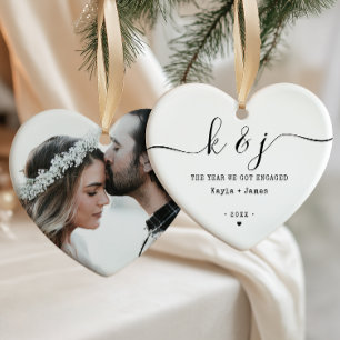 Minimalistisches Jahr Wir Got Verheiratete Namen u Keramik Ornament