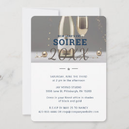 Minimalistisches Jährliches Unternehmen Neujahr So Einladung