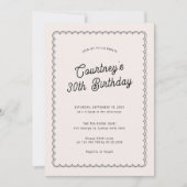 Minimalistisches Jakobsjubiläum 30. Party Einladung (Vorderseite)