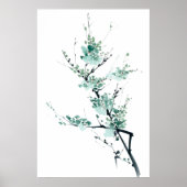 Minimalistisches japanisches Zen-Gartenposter Poster (Vorne)