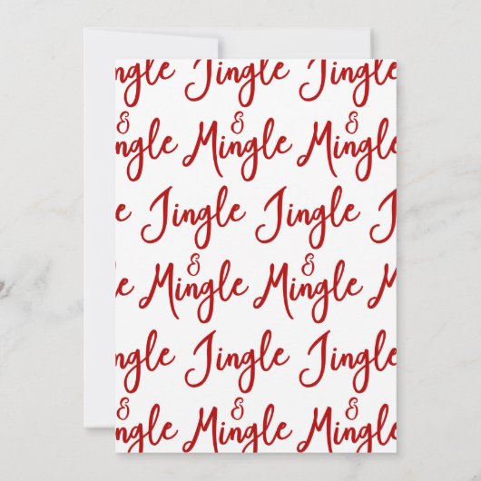 Minimalistisches Jingle und Mingle Weihnachts-Part Einladung (Rückseite)