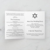 Minimalistisches jüdisches Hochzeitsprogramm Programm (Innenseite)