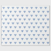 Minimalistisches jüdisches Menorahmuster Geschenkpapier (Flach)