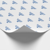 Minimalistisches jüdisches Menorahmuster Geschenkpapier (Ecke)