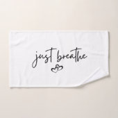 Minimalistisches "Just Breathe" Einfache Inspirati Badhandtuch Set (Handtuch)