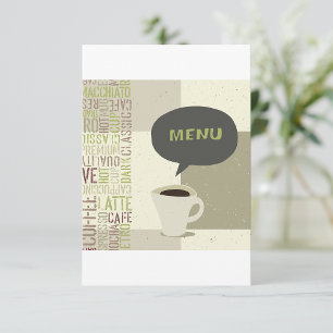 Minimalistisches Kaffee-Bar-Menü Einladung