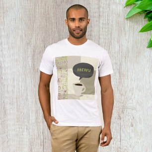 Minimalistisches Kaffee-Bar-Menü T-Shirt