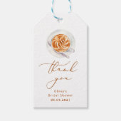 Minimalistisches Kaffee-Brautparty danke Geschenkanhänger (Vorderseite)