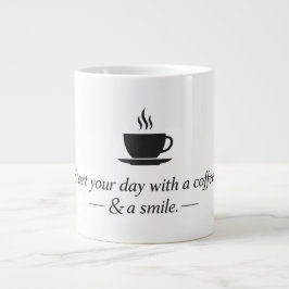Minimalistisches Kaffee-Zitat-Design – Moderne Typ Jumbo-Tasse