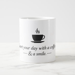 Minimalistisches Kaffee-Zitat-Design – Moderne Typ Jumbo-Tasse