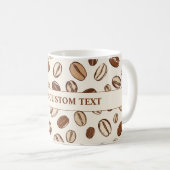 Minimalistisches Kaffeebohnen-Muster-Wrap-Around-P Kaffeetasse (VorderseiteRechts)