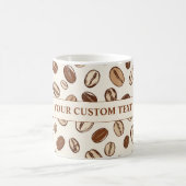 Minimalistisches Kaffeebohnen-Muster-Wrap-Around-P Kaffeetasse (Mittel)