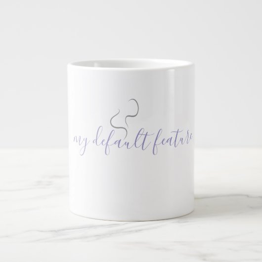 Minimalistisches Kaffeetassendesign Jumbo-Tasse (Vorderseite)