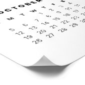 Minimalistisches Kalenderposter 2025 Poster (Ecke)