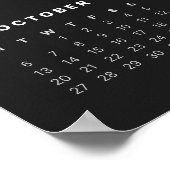 Minimalistisches Kalenderposter 2025 Poster (Ecke)