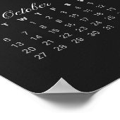 Minimalistisches Kalenderposter 2025 Poster (Ecke)