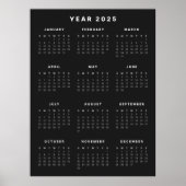 Minimalistisches Kalenderposter 2025 Poster (Vorne)