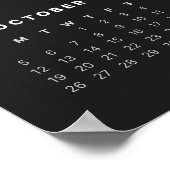 Minimalistisches Kalenderposter 2025 Poster (Ecke)