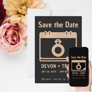 Minimalistisches Kalendersymbol Save the Date