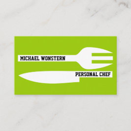 Minimalistisches Kalkgrün aus Koch Visitenkarte