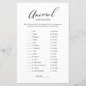 Minimalistisches Kalligrafie-Baby-Gestationsspiel (Vorderseite)