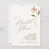 Minimalistisches Kalligrafie-Brautparty Einladung (Vorderseite)